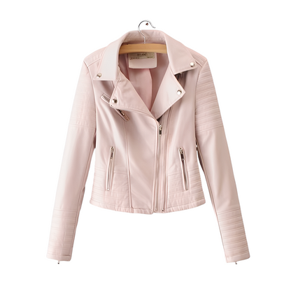 Cherie - Stylish, slim leather jacket for women