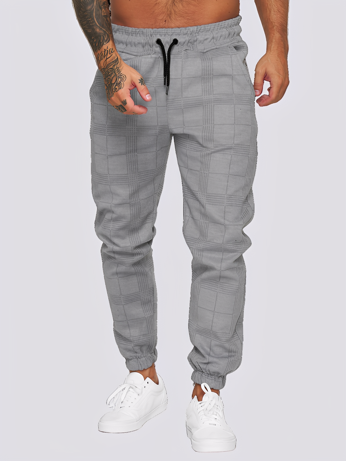 Jaeden - Στιλάτο καρό παντελόνι για άνδρες