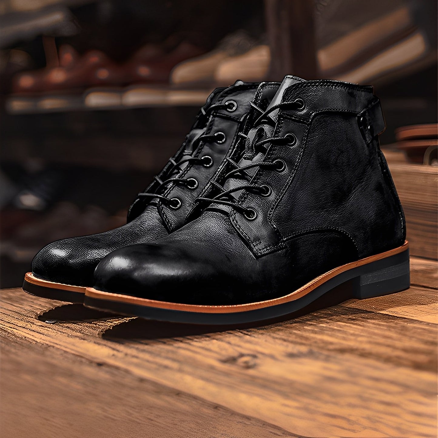 Chester - Retro-Martin Leather Boots for Men