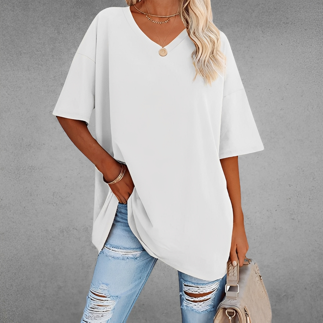 Andrea - Trendy V-neck Women's Top