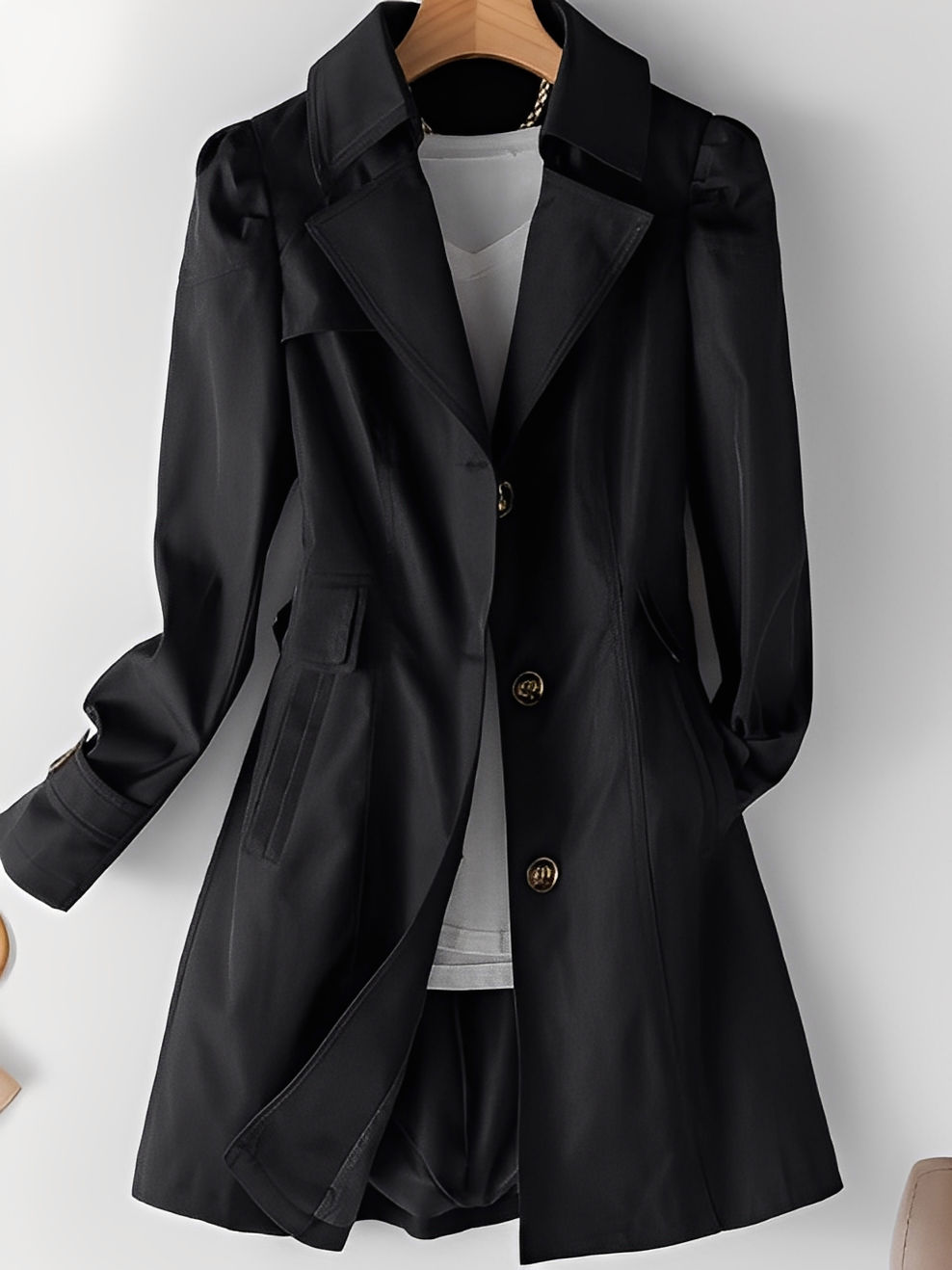Hillary - Casual cashmere coat for women