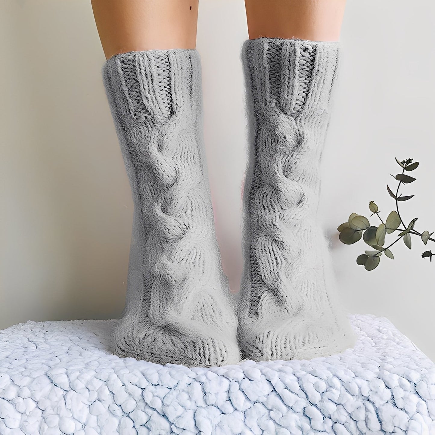 Dorothy - Chaussettes chaudes en laine tricotée pour femmes