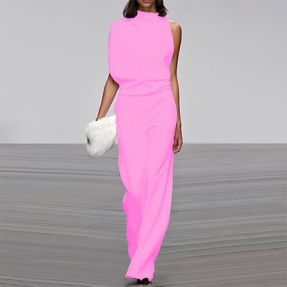 Lucie - Elegant, Glamorous One-Shoulder Jumpsuit for Women