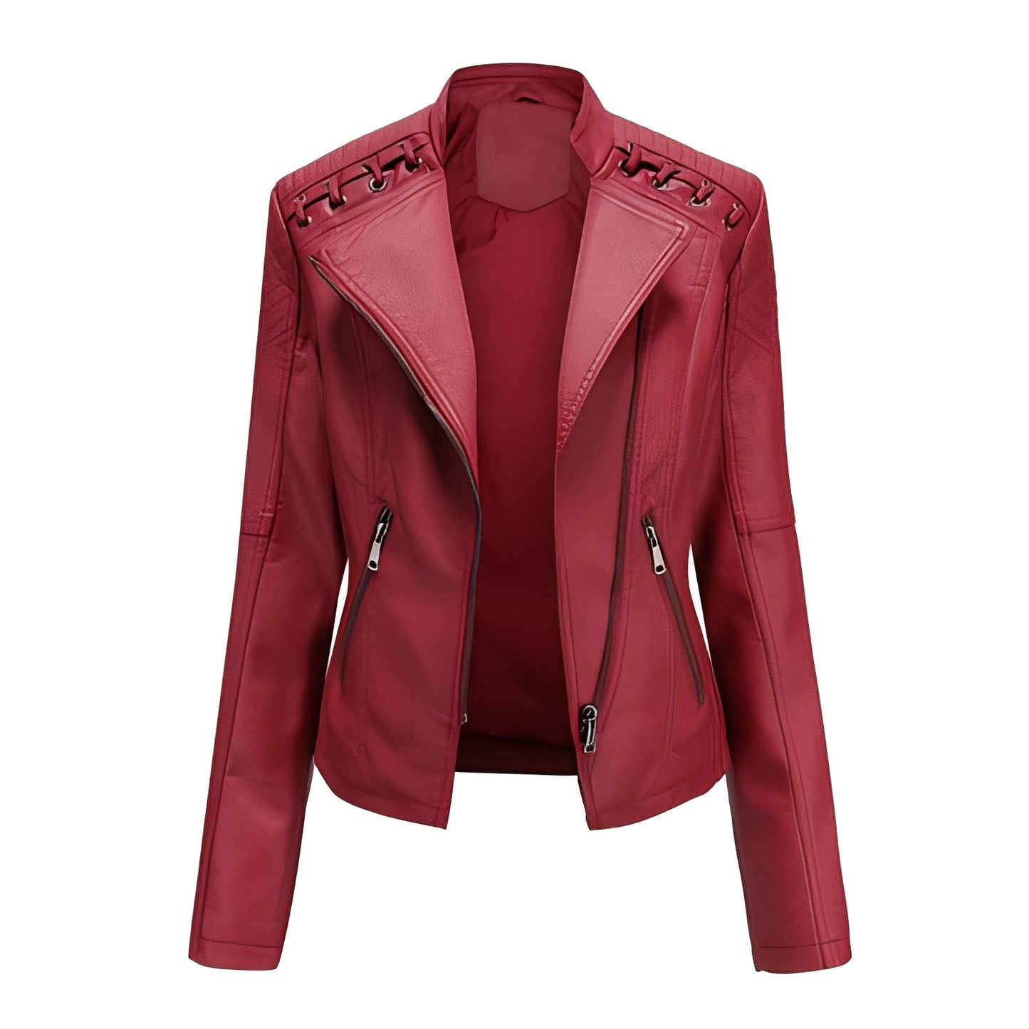 Narelle - Stylish, slim short leather jacket for women