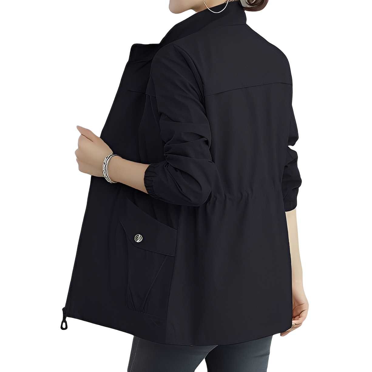 Gwenda - Stylish jacket with adjustable waist for women