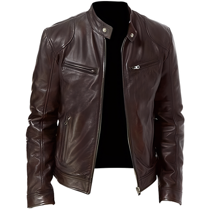 Crawford - Daily, slim fit leather jacket for men