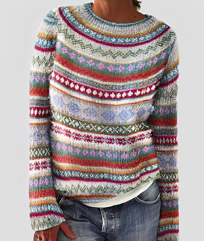 Christal - Κομψό, χαλαρά κομμένο μάλλινο πουλόβερ για γυναίκες