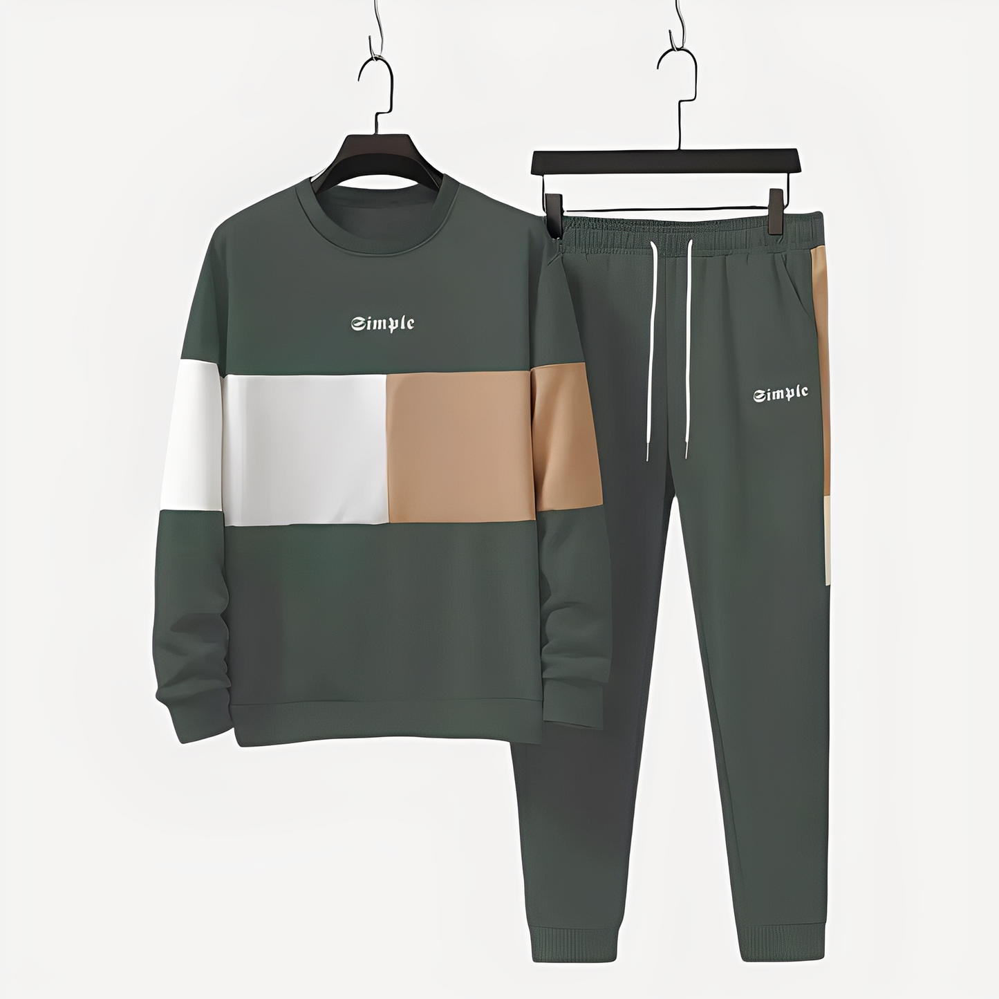 Charlton - Στιλάτο αθλητικό σετ για άνδρες με σχέδιο χρωματικού μπλοκ