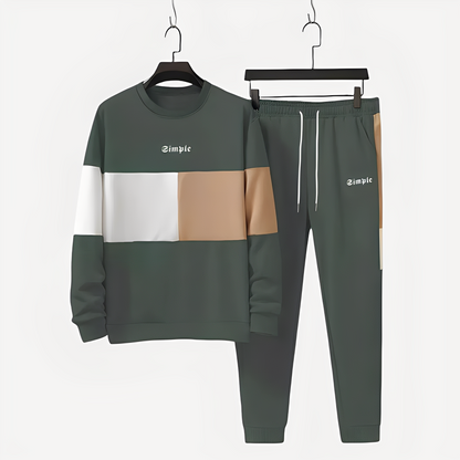 Charlton - Στιλάτο αθλητικό σετ για άνδρες με σχέδιο χρωματικού μπλοκ