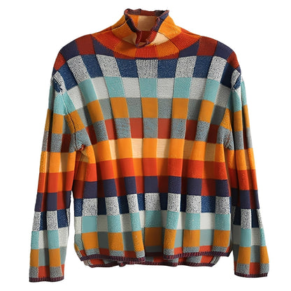 Jacklyn - Χαλαρός, πολύχρωμος κασμιρένιος πουλόβερ για γυναίκες