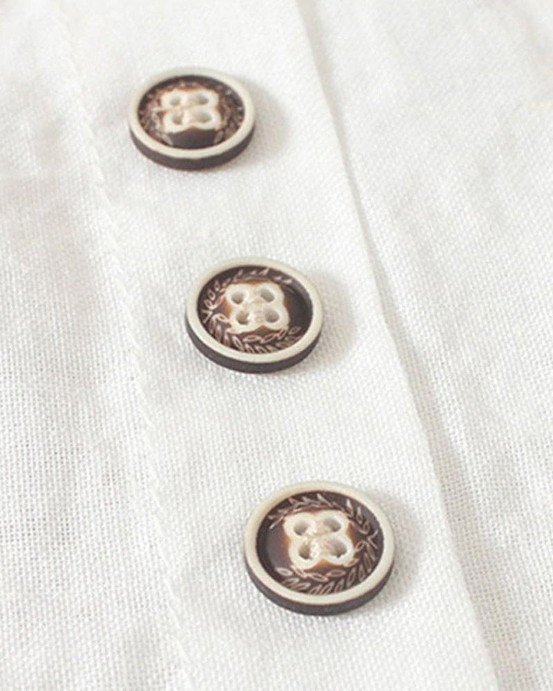 Julianny - Blouse with short sleeves and buttons front