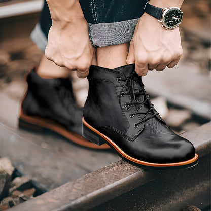 Chester - Retro-Martin Leather Boots for Men