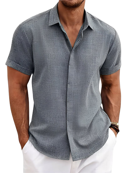 Caelum - Chemise à manches courtes simple et décontractée pour hommes