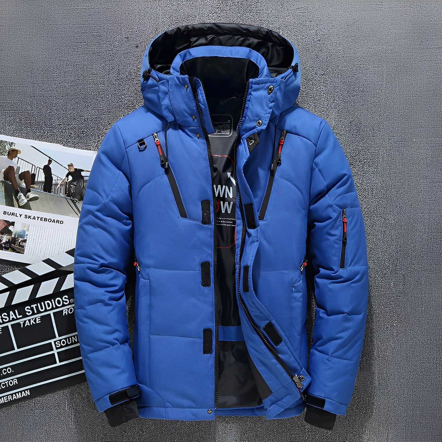 Damian - Veste moderne avec capuche et multiples poches pour hommes