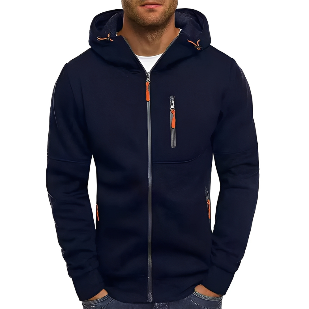 Miller - Καθημερινή Ζακέτα Zip-Up με Κουκούλα για Άνδρες