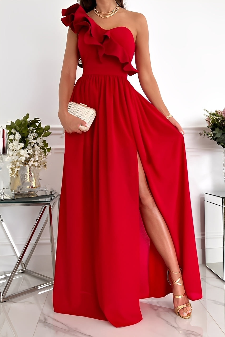 Tahlia - Elegant off-shoulder dress with ruffles for women