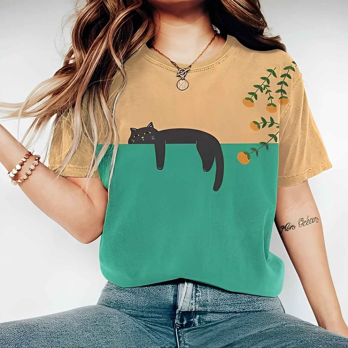 Alvina - Καθημερινό T-Shirt με Σχέδιο για Γυναίκες