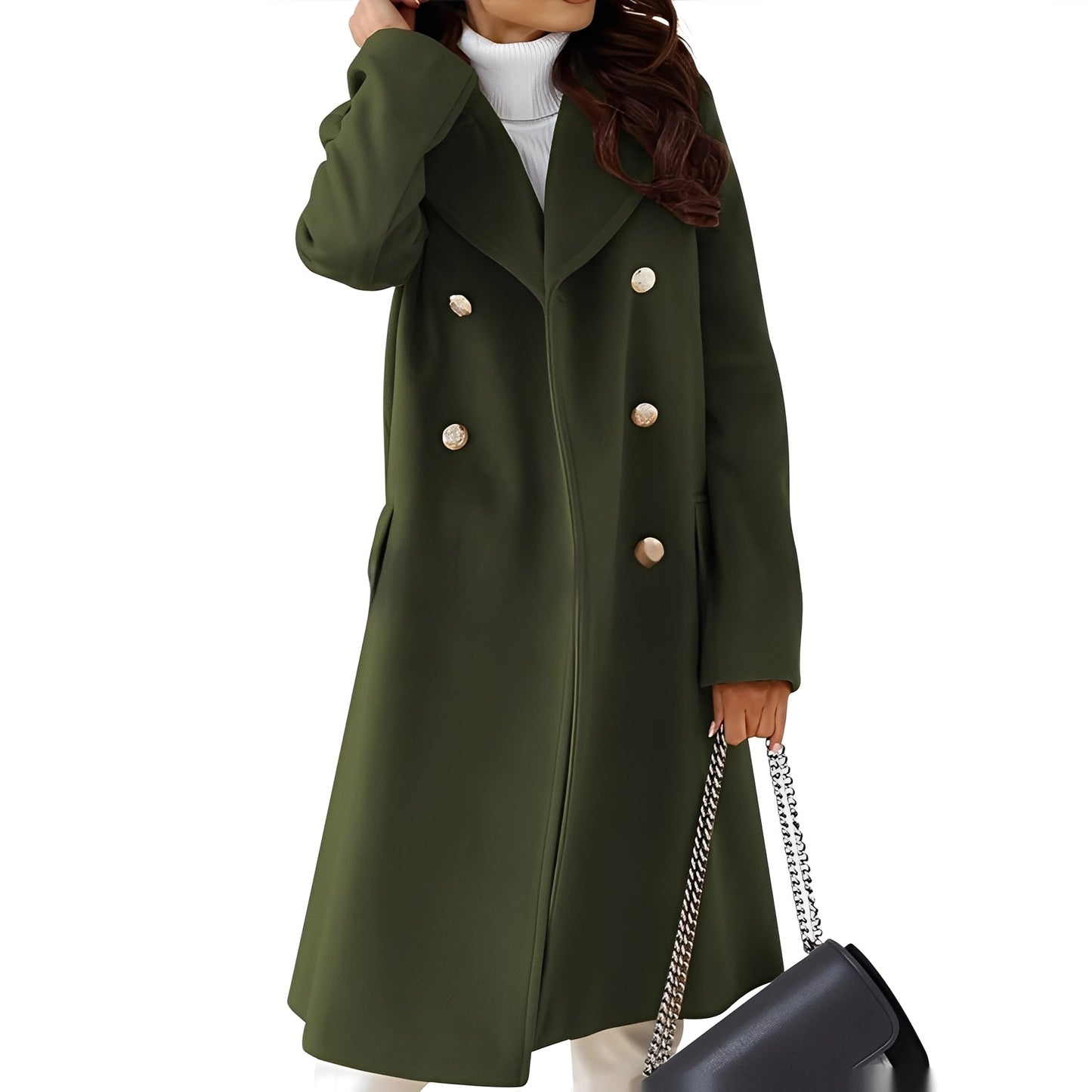 Viona - Modern double wool coat for women