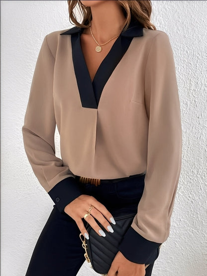 Katheryn - Άνετη, άνετη, χαλαρά καθισμένη μπλούζα για γυναίκες