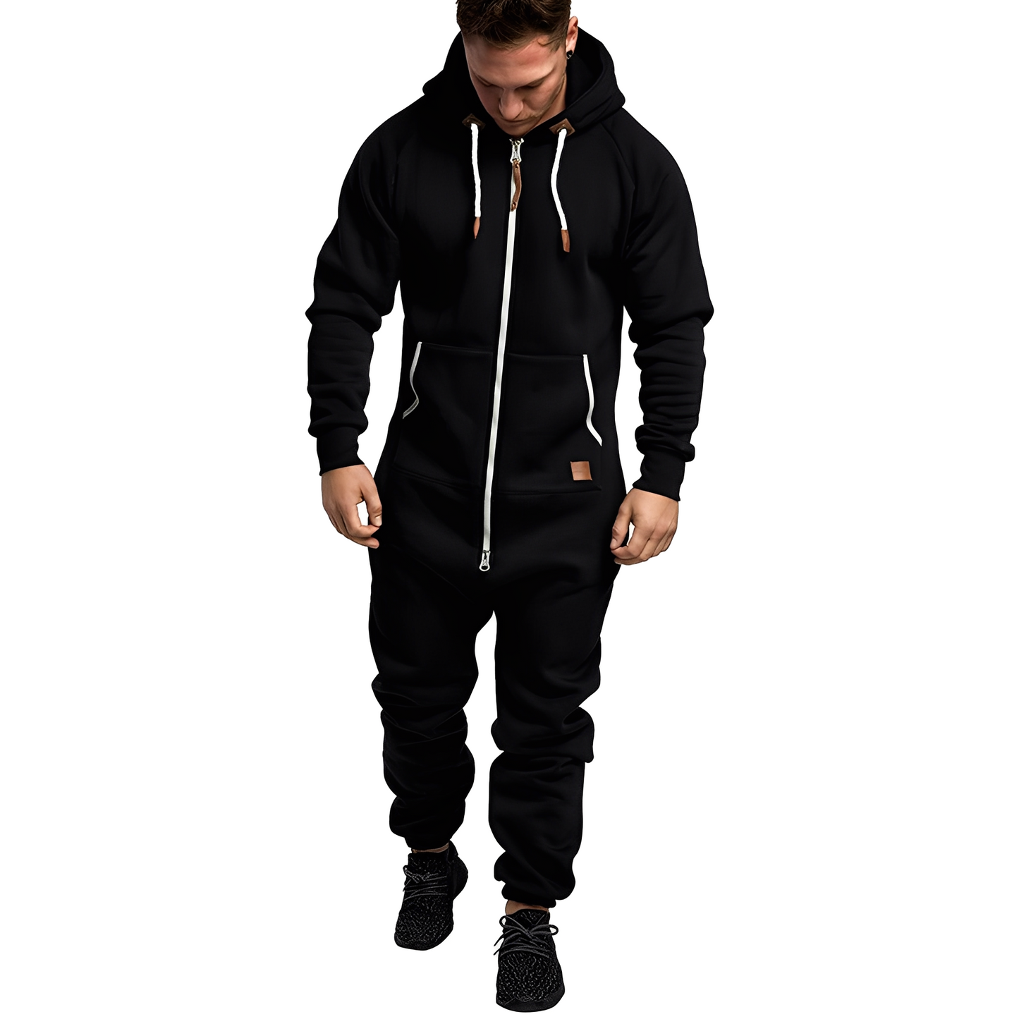 Benson - Relaxed Fleece Jumpsuit with Hood for Men
