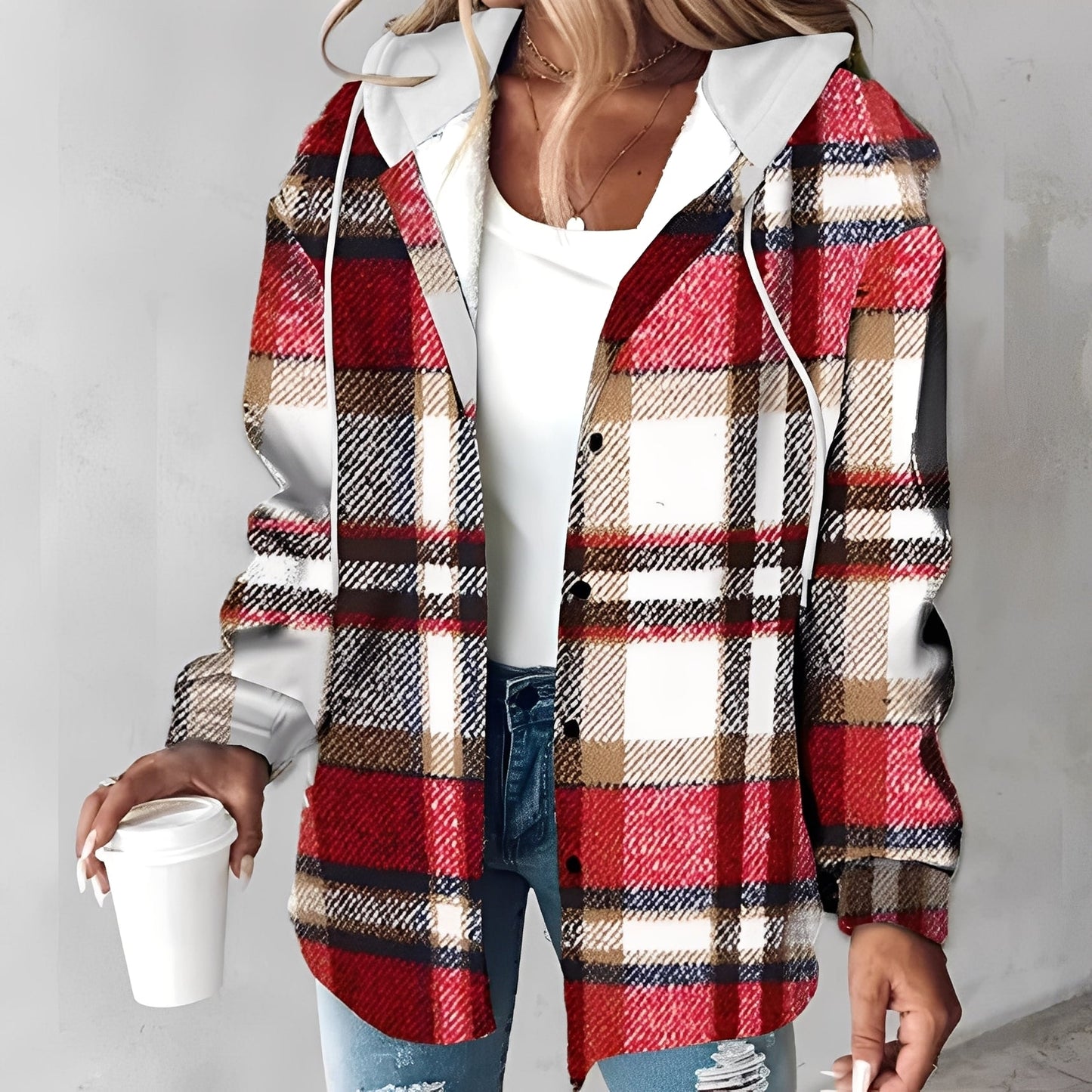 Briana - Casual, warm hooded cardigan for women