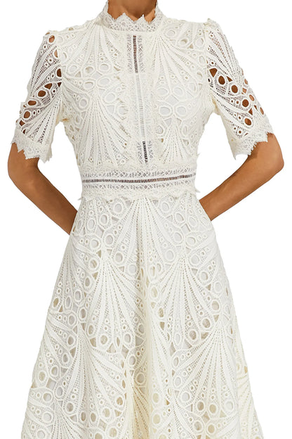Pierre - Midi dress lace and refinement
