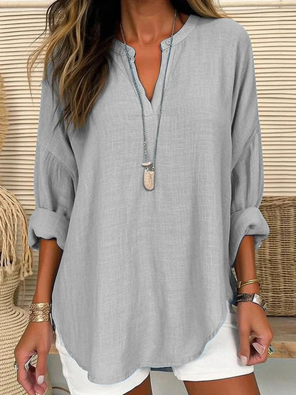 Eliza - Women's Linen Blouse in Casual Style