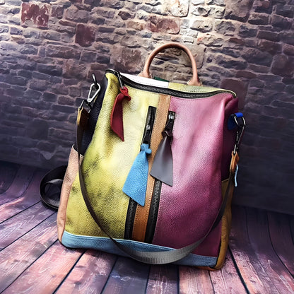 Alayna - Κλασικό Δερμάτινο Σακίδιο για Γυναίκες