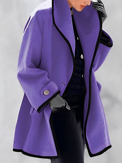 Whitney - Klasyczny długi wełniany płaszcz dla kobiet