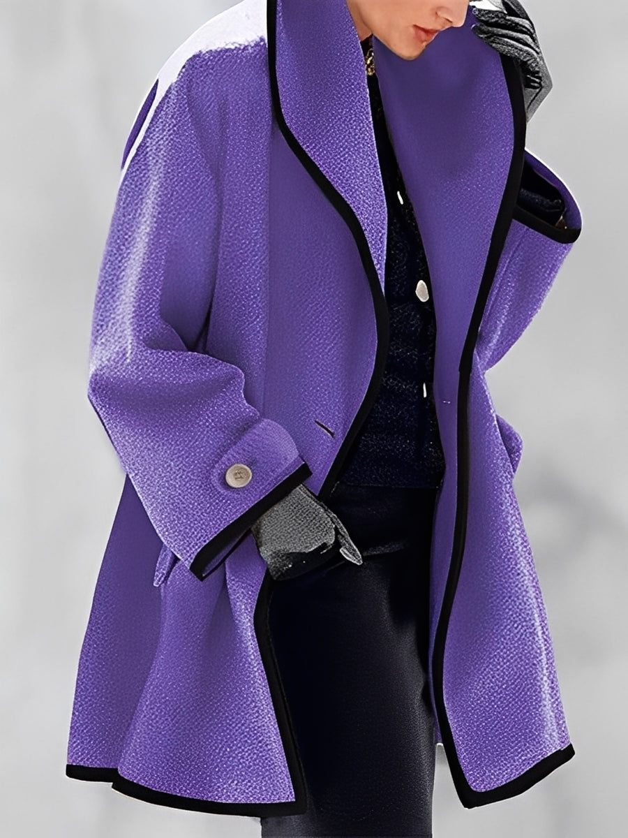 Mikayla - Warm woolen cloak with hood for women