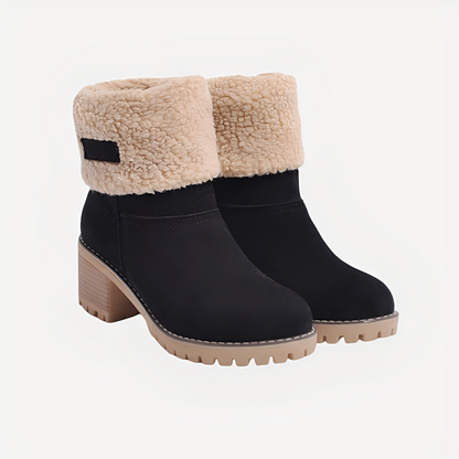 Claudia - Elegant, warm winter boots with heels for women