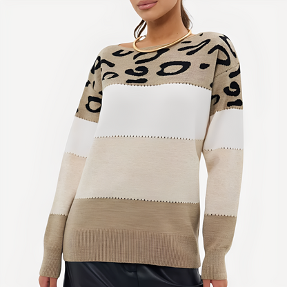 Anne - Στυλάτο πουλόβερ με στάμπα για γυναίκες