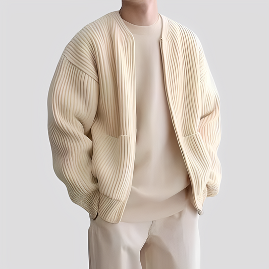 Willy - Χαλαρό πλεγμένο ζακέτα με φερμουάρ για άνδρες