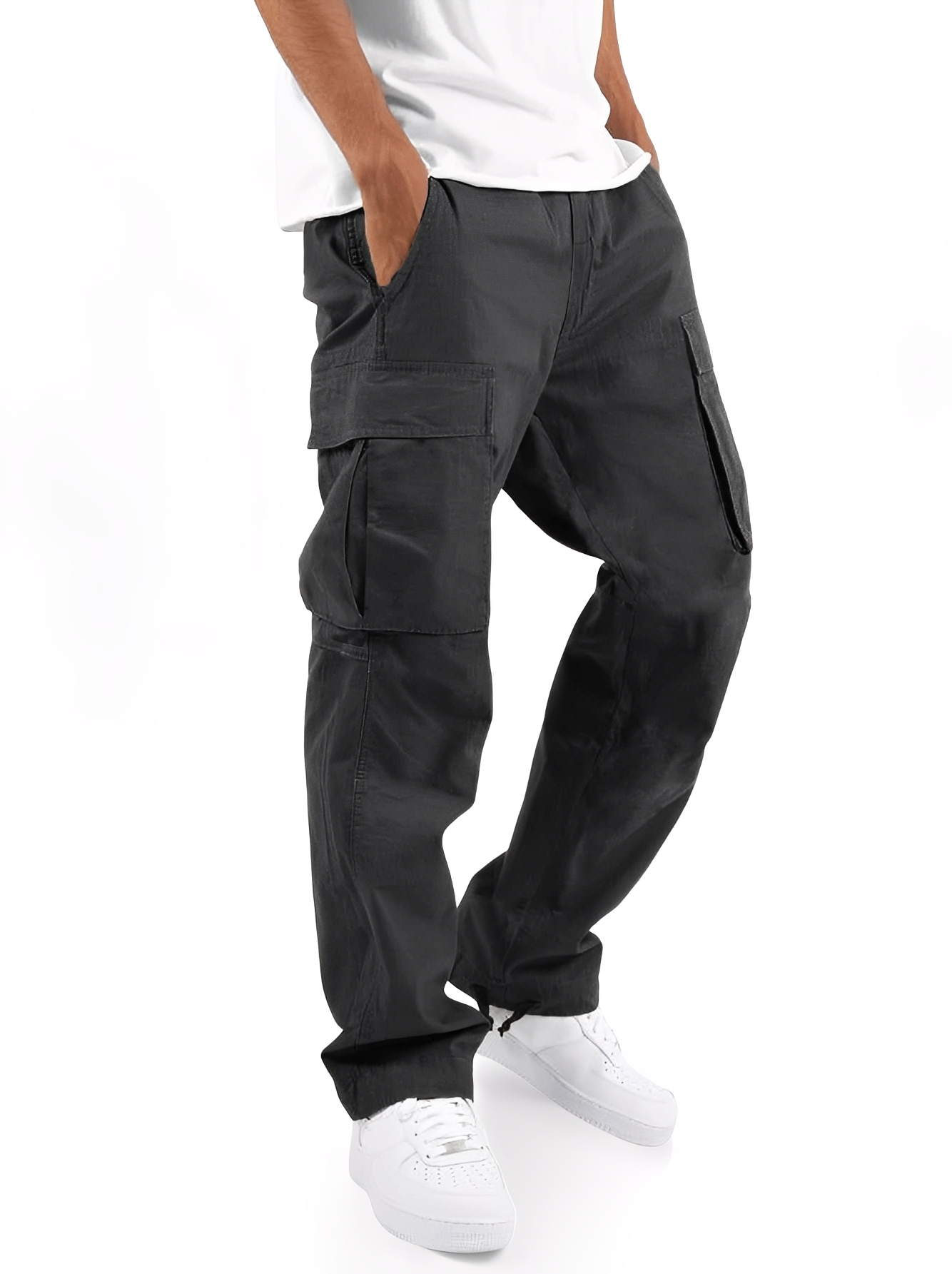 Cooper - Relaxed Cargo Pants with Drawstring for Men