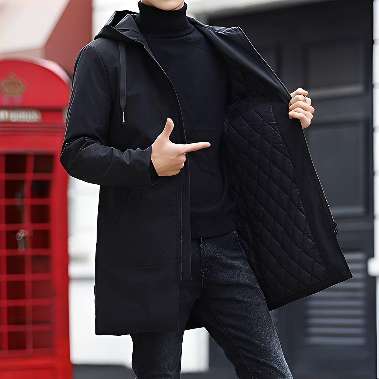 Derren - Veste légère quotidienne à capuche pour hommes