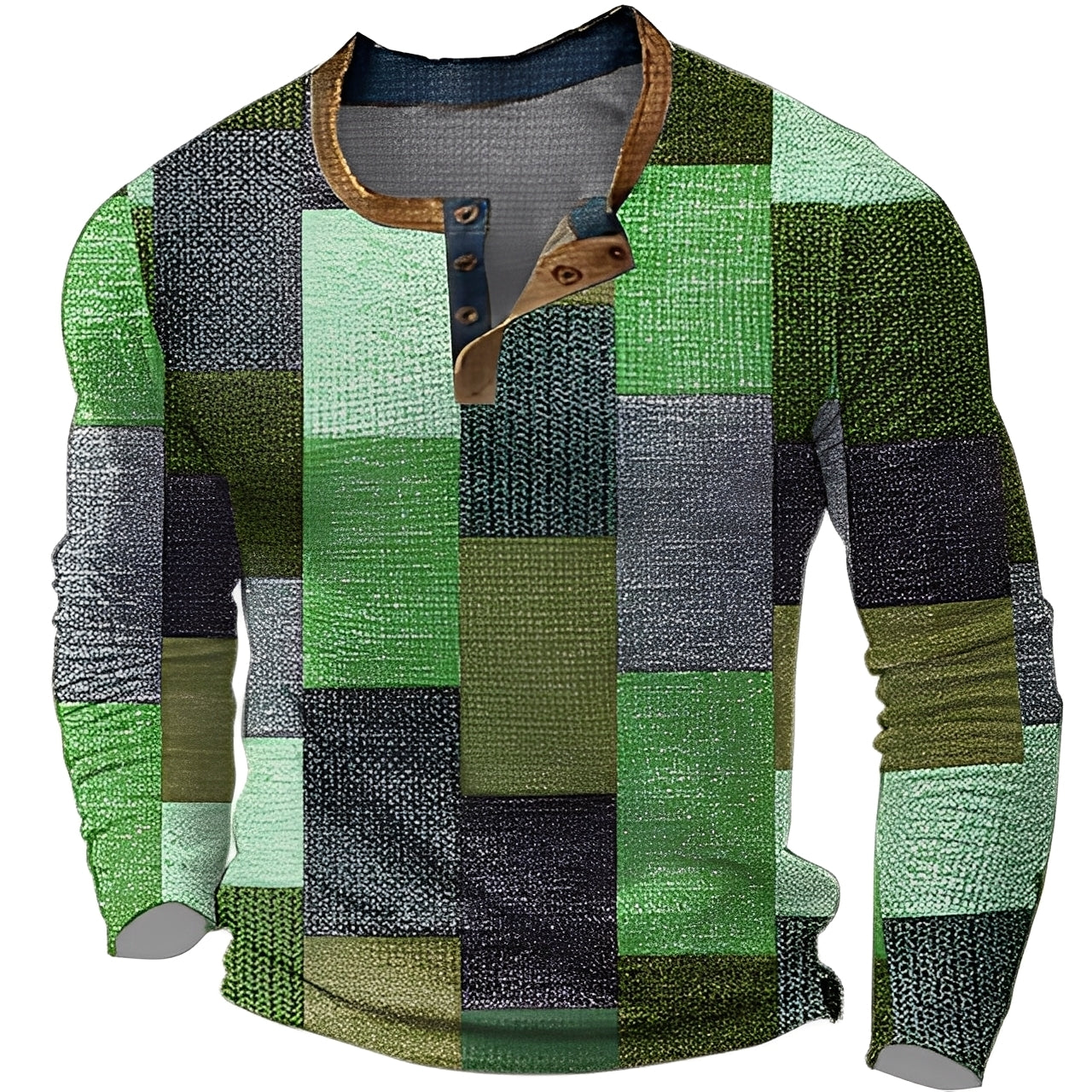 Brennan - Codzienna koszula z długim rękawem z nadrukiem dla mężczyzn