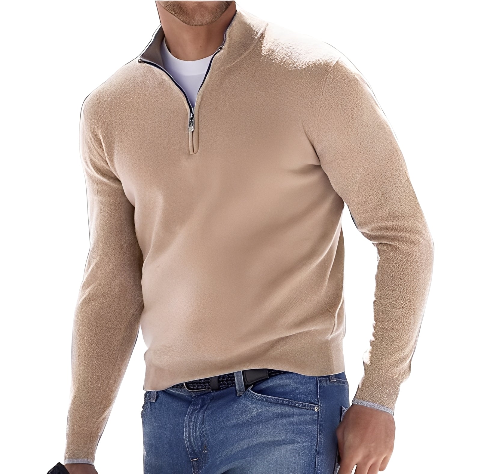 Ralph - Relaxed cashmere pullover with zipper for men