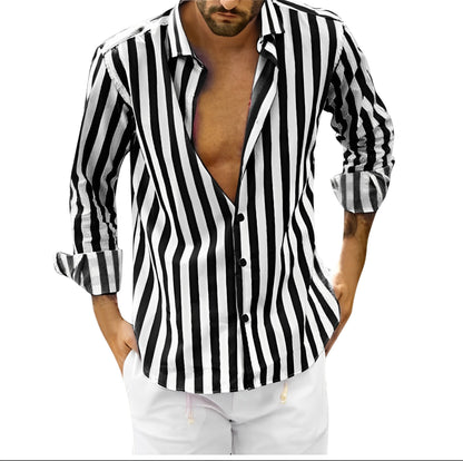 Greyson - Comfortable summer shirt with stripes for men