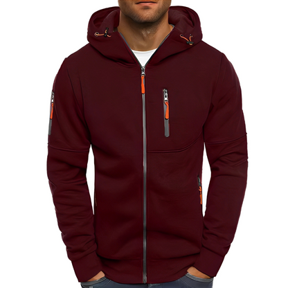 Miller - Καθημερινή Ζακέτα Zip-Up με Κουκούλα για Άνδρες