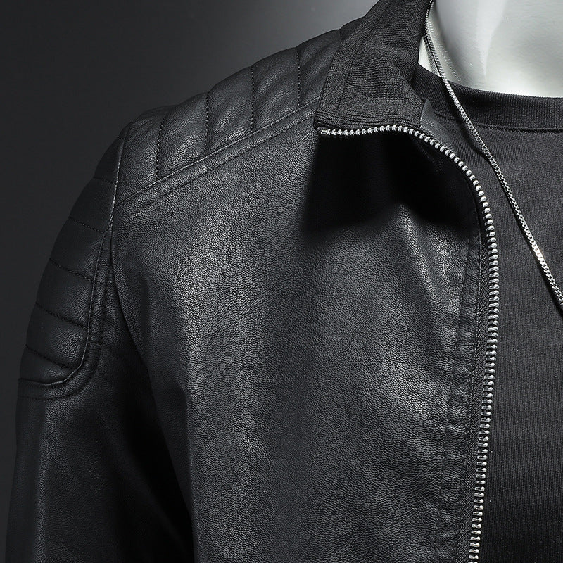 Wendell - Stylish, slim cut leather jacket for men