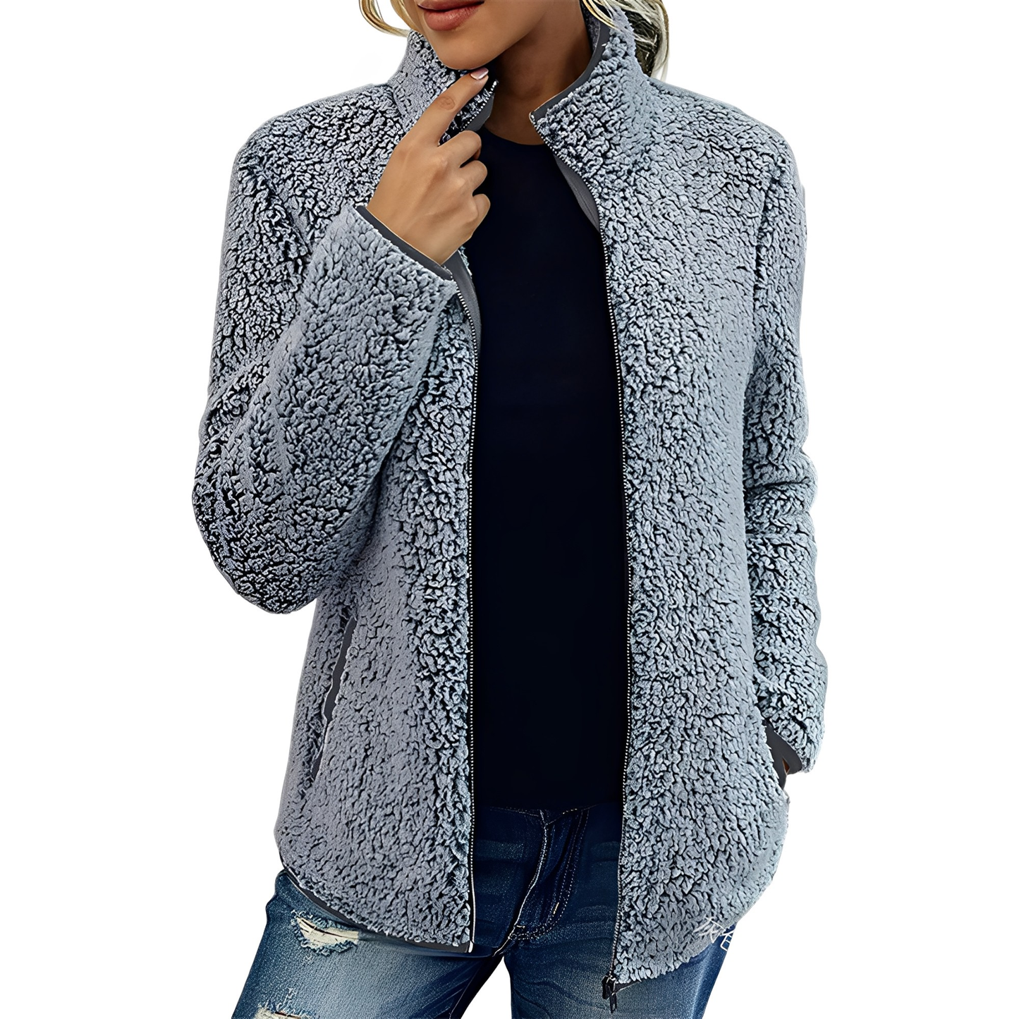 Alethea - Κομψό Fleece Σακάκι για Γυναίκες