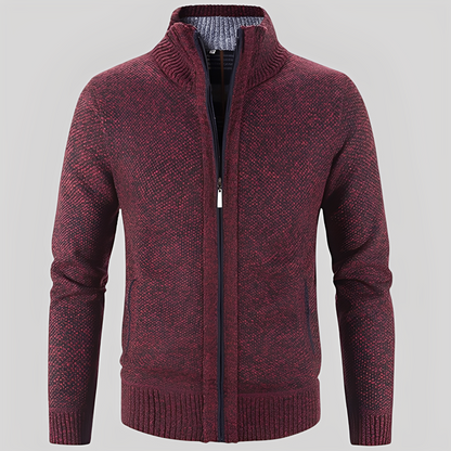 Kelvin - Απλή Πλεκτή Ζακέτα με Φερμουάρ για Άνδρες