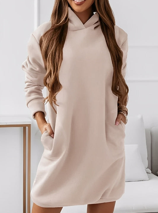 Michaela - Stylish mini dress with hood for women