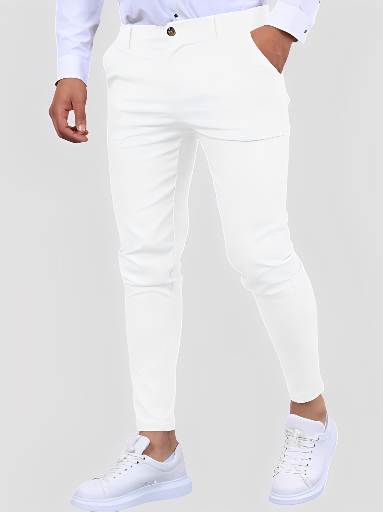 Shelton - Καθημερινό Stretch Παντελόνι με Στενή Γραμμή για Άνδρες