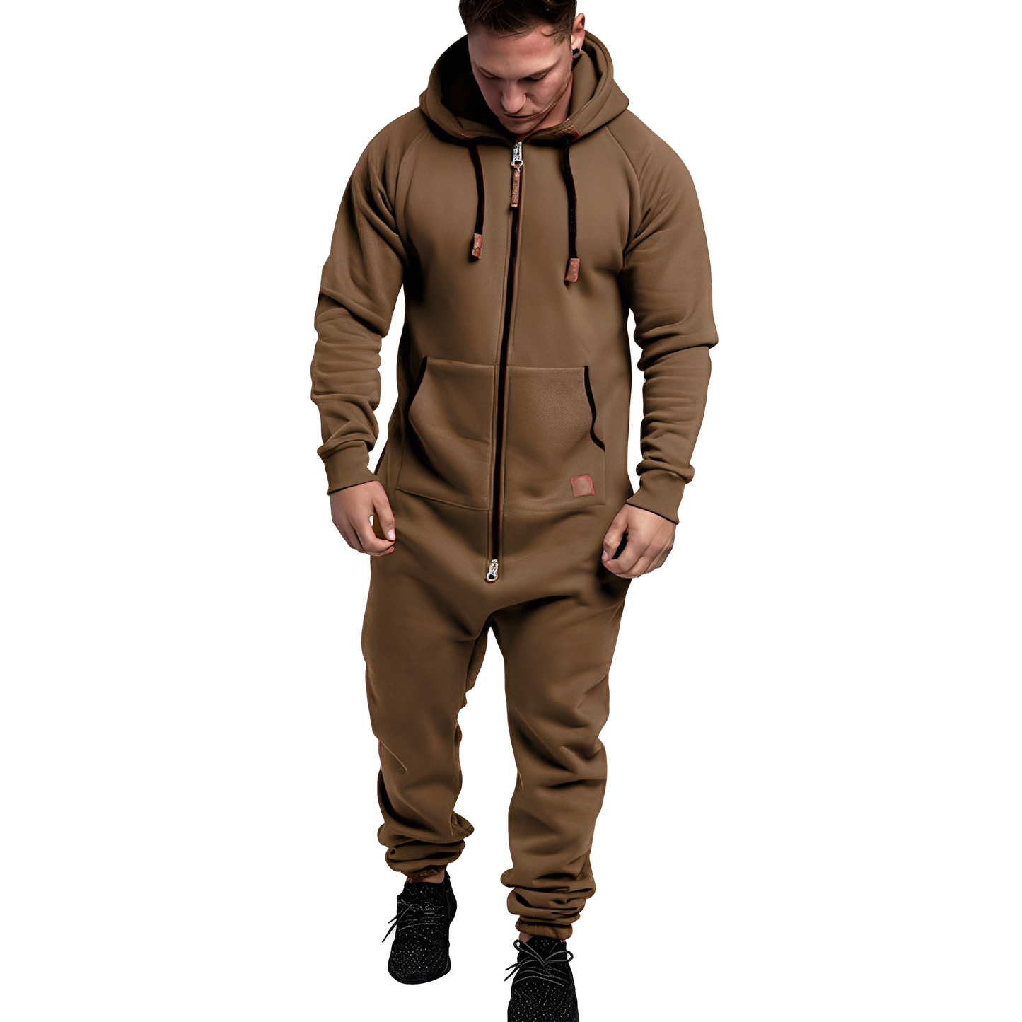 Benson - Relaxed Fleece Jumpsuit with Hood for Men