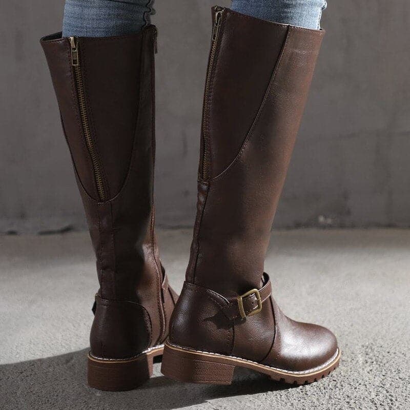 Marly - Everyday Boots with Decorative Buckle for Women