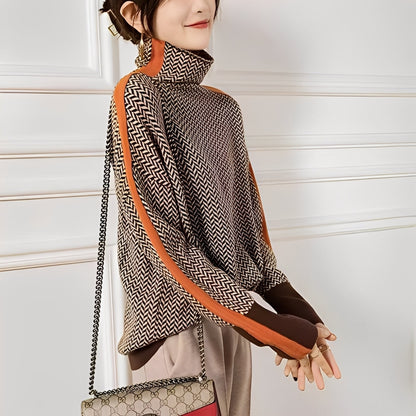 Roxanna - Καθημερινός, χαλαρός ριγέ πουλόβερ για γυναίκες