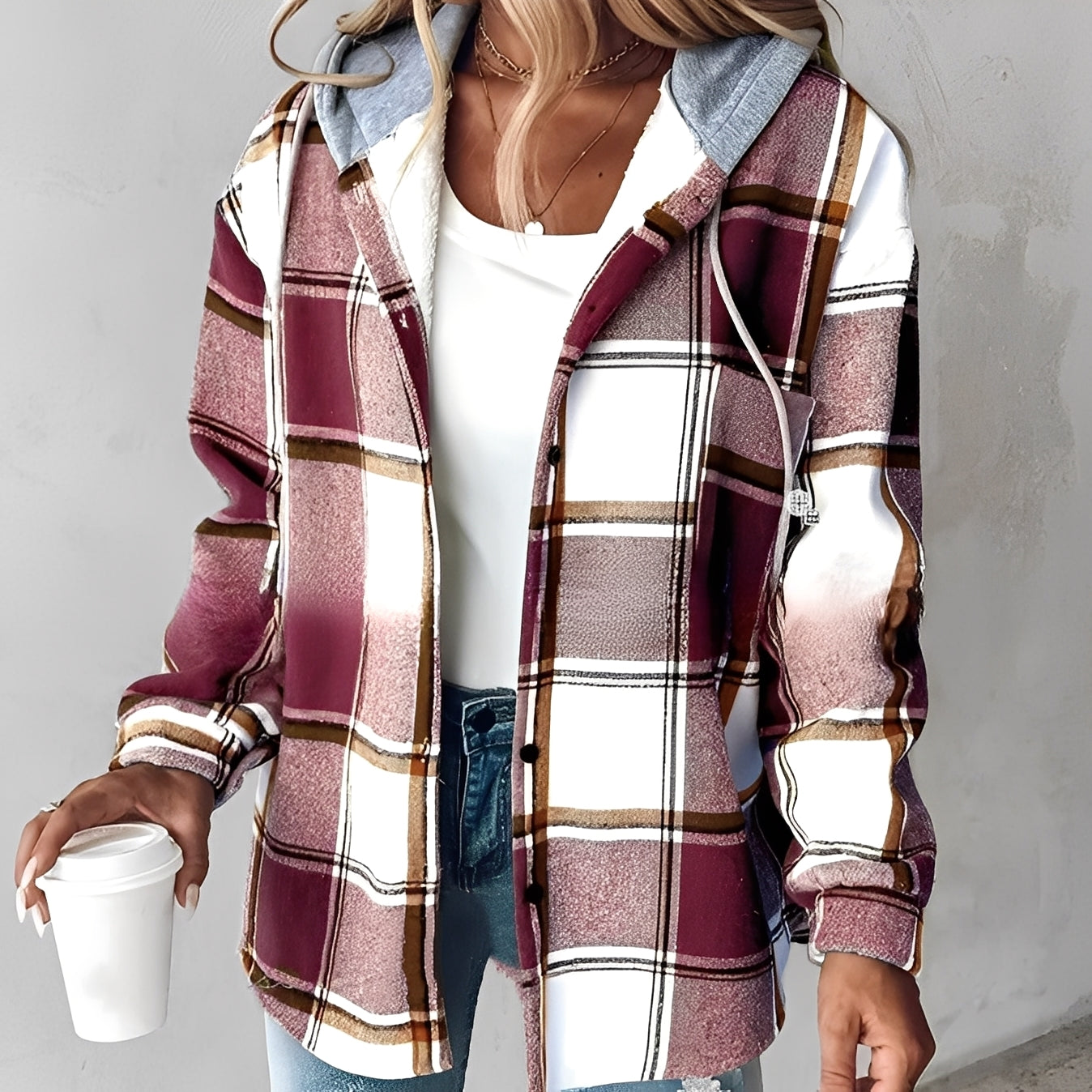 Briana - Casual, warm hooded cardigan for women