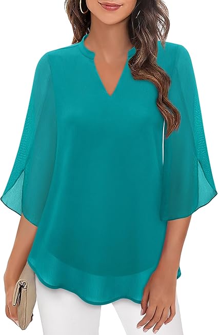 Brianna - Blouse with open sleeve and stylish movement