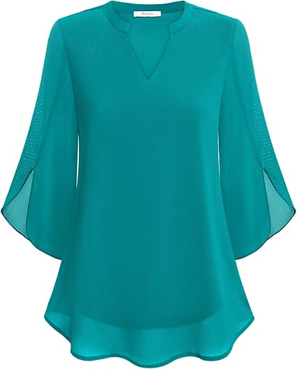 Brianna - Blouse with open sleeve and stylish movement